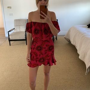 Pink and red floral set